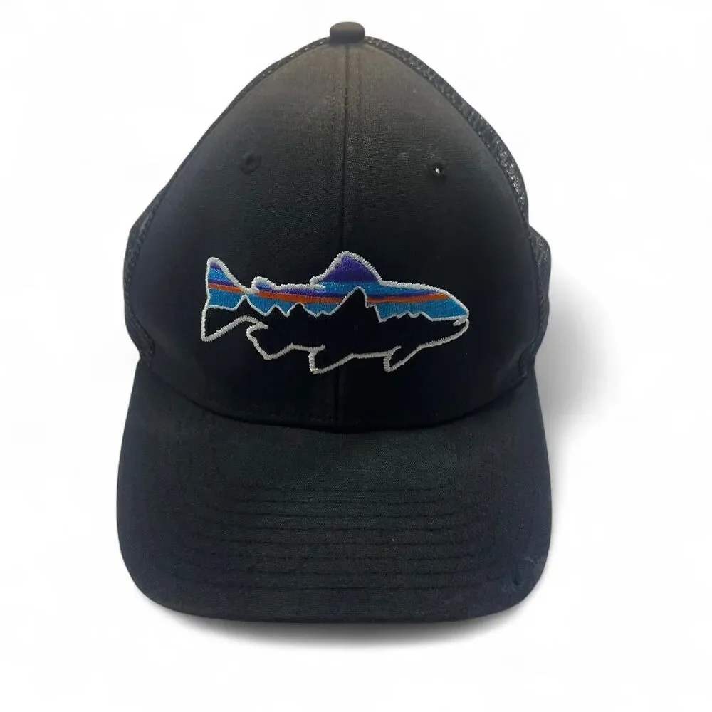 Patagonia Baseball Cap Embroidered Fish Gorpcore Utility Nautical